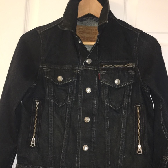 levi zip denim jacket